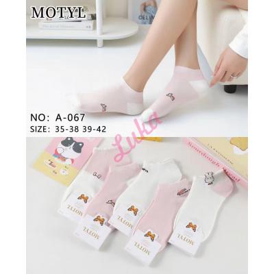 Women's low cut socks Motyl A-059