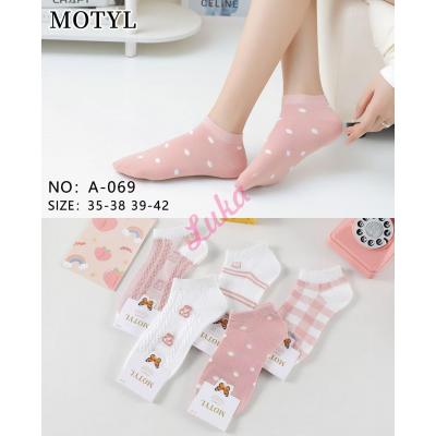 Women's low cut socks Motyl A-067