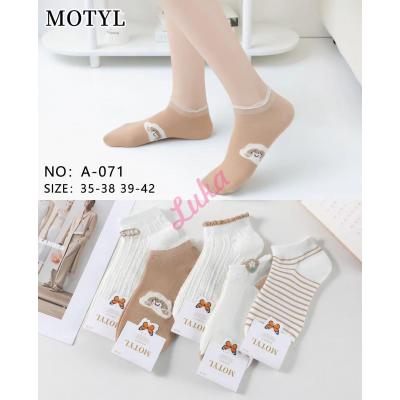 Women's low cut socks Motyl A-069