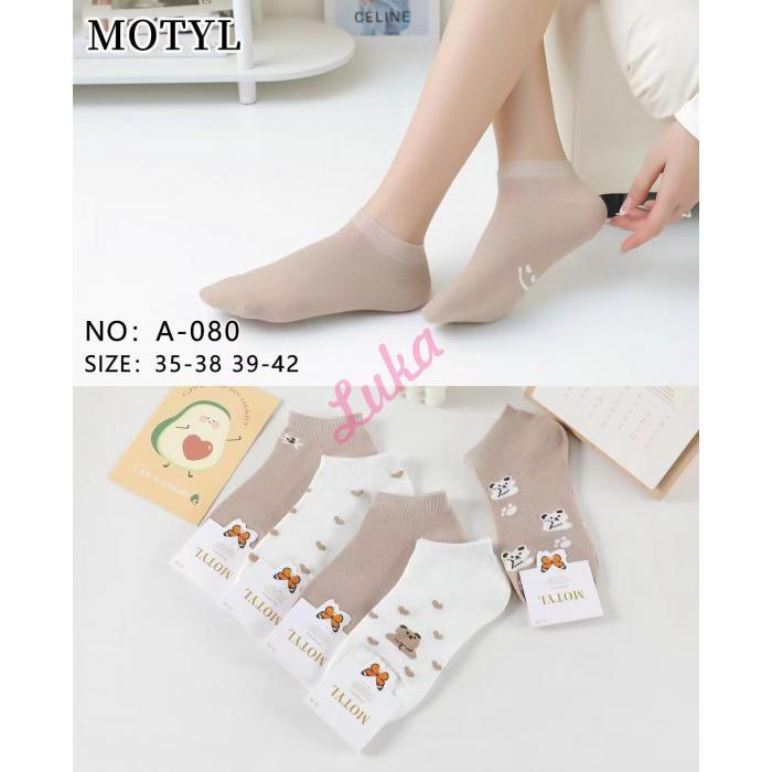 Women's low cut socks Motyl A-079