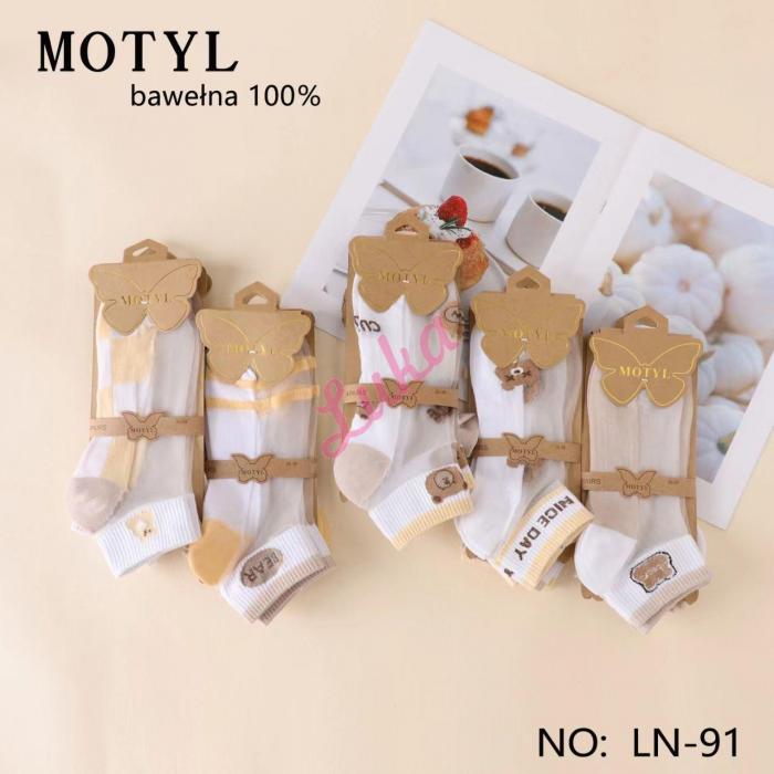 Women's low cut socks Motyl LN-89