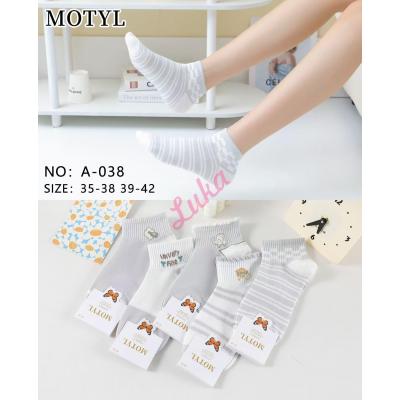 Women's low cut socks Motyl A-038