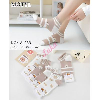 Women's low cut socks Motyl A-033