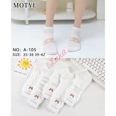Women's low cut socks Motyl A-105
