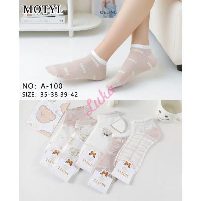 Women's low cut socks Motyl A-100