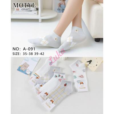 Women's low cut socks Motyl A-091