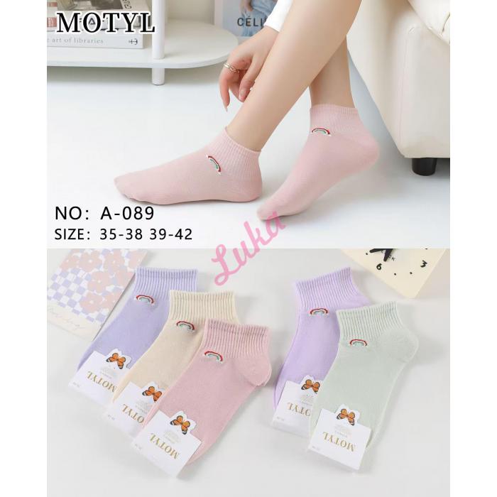 Women's low cut socks Motyl A-087