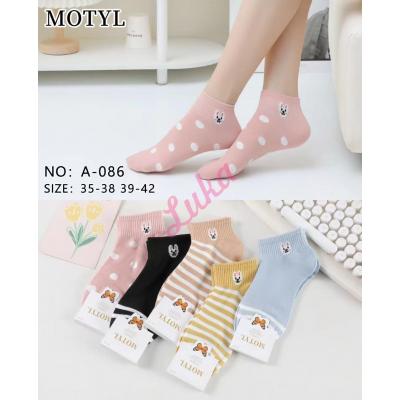 Women's low cut socks Motyl A-086