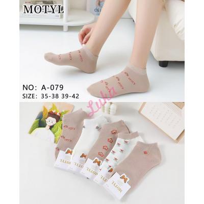 Women's low cut socks Motyl A-079