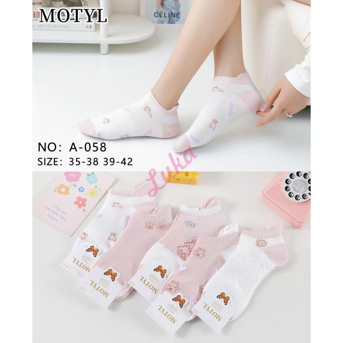 Women's low cut socks Motyl A-057