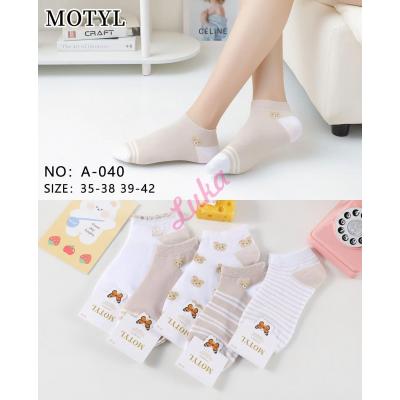 Women's low cut socks Motyl A-040