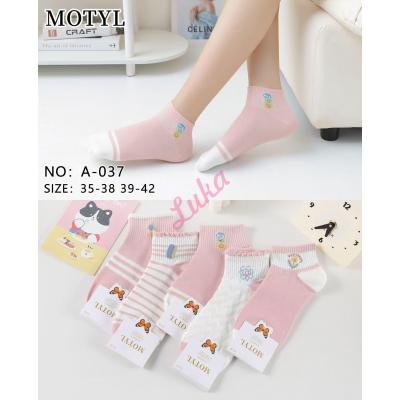 Women's low cut socks Motyl A-037