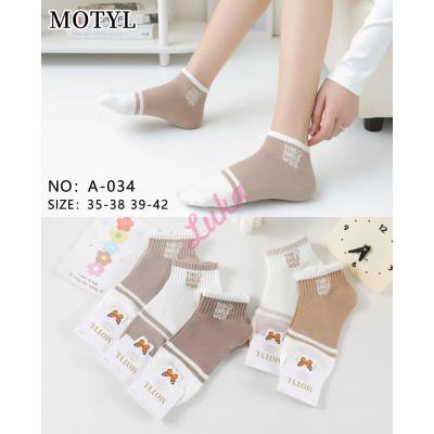 Women's low cut socks Motyl A-034