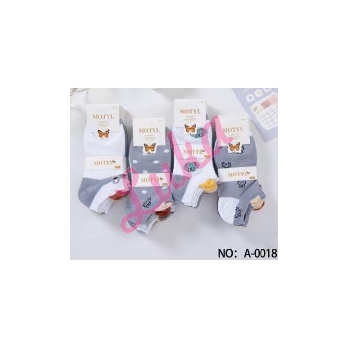 Women's low cut socks Motyl A-0008
