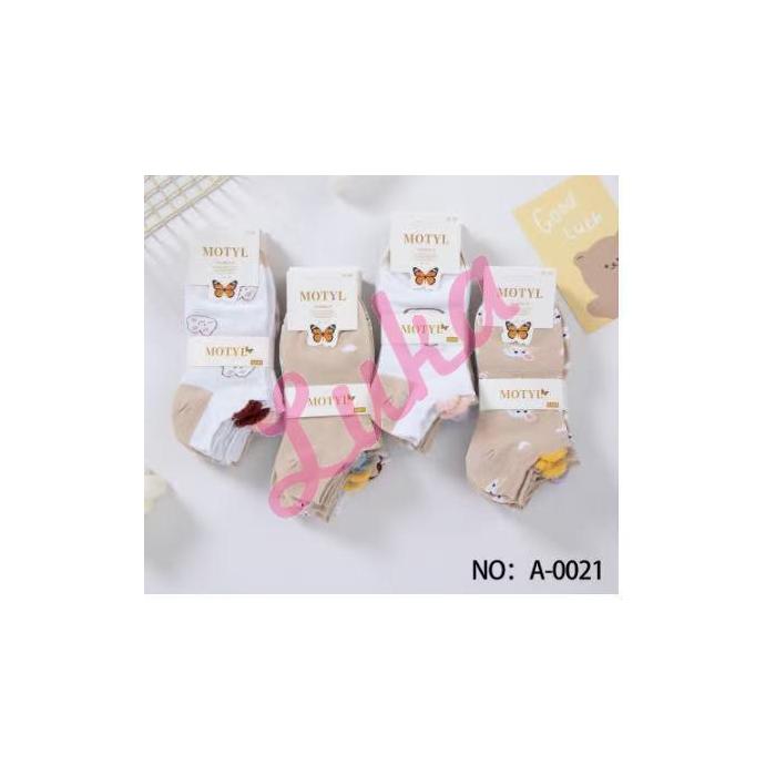 Women's low cut socks Motyl A-0020