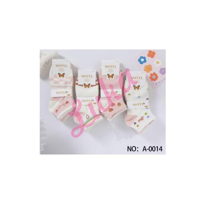 Women's low cut socks Motyl A-0005