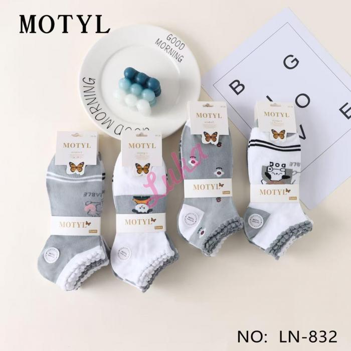 Women's low cut socks Motyl LN-819