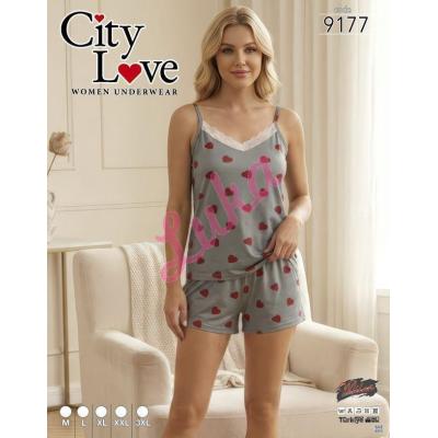 Women's turkish pajamas City Love bar-003