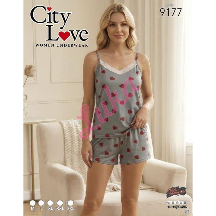 Women's turkish pajamas City Love bar-003