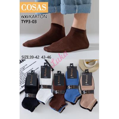 Men's bamboo low cut socks Cosas TYP3-02