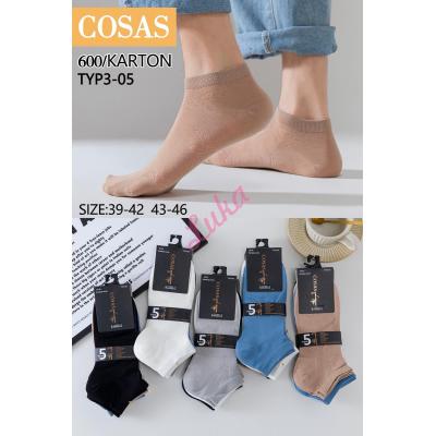 Men's bamboo low cut socks Cosas TYP3-04