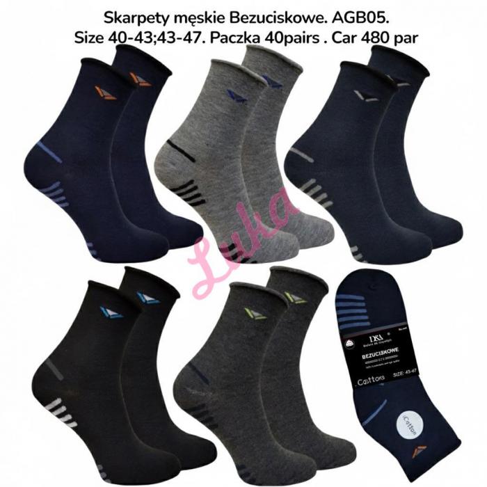 Skarpety męskie bezuciskowe Silver AGB-05