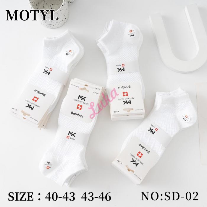 Men's low cut socks bamboo Motyl SD-03