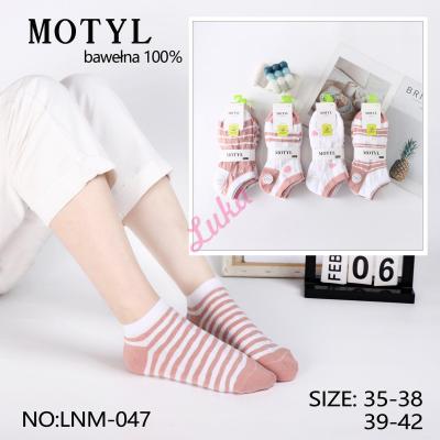 Women's low cut socks Motyl LNM-047