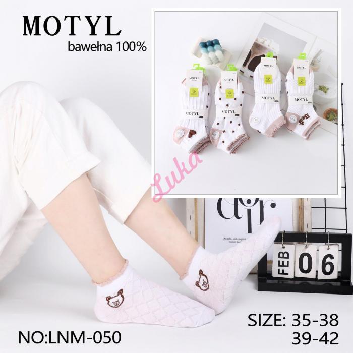 Women's low cut socks Motyl LNM-044