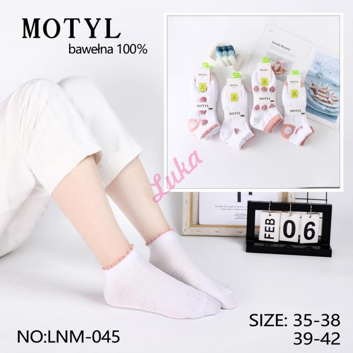 Women's low cut socks Motyl LNM-049