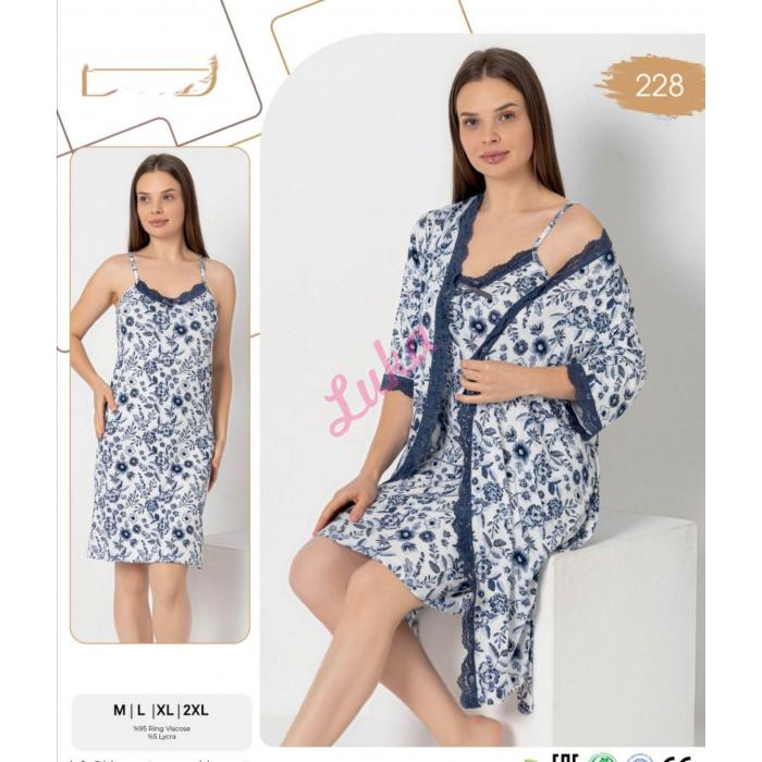 Women's turkish nightgown NUR-228 Set