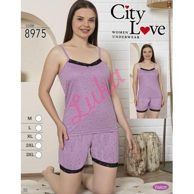 Piżama damska turecka City Love 8975