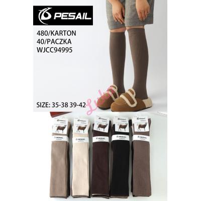 Women's Under knee Socks cashmere Pesail WJCC-94996