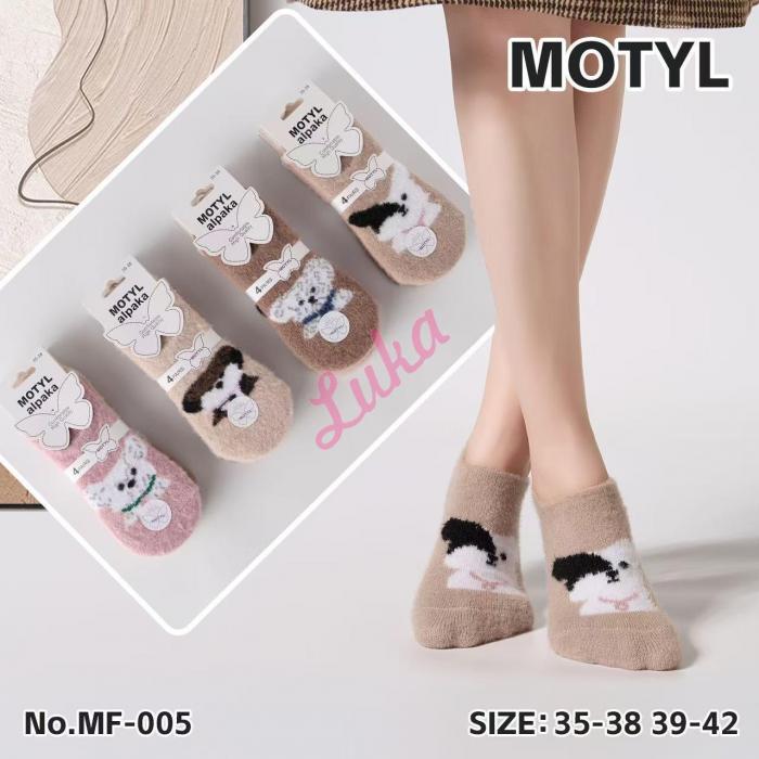 Women's low cut socks ALPAKA Motyl MF-006
