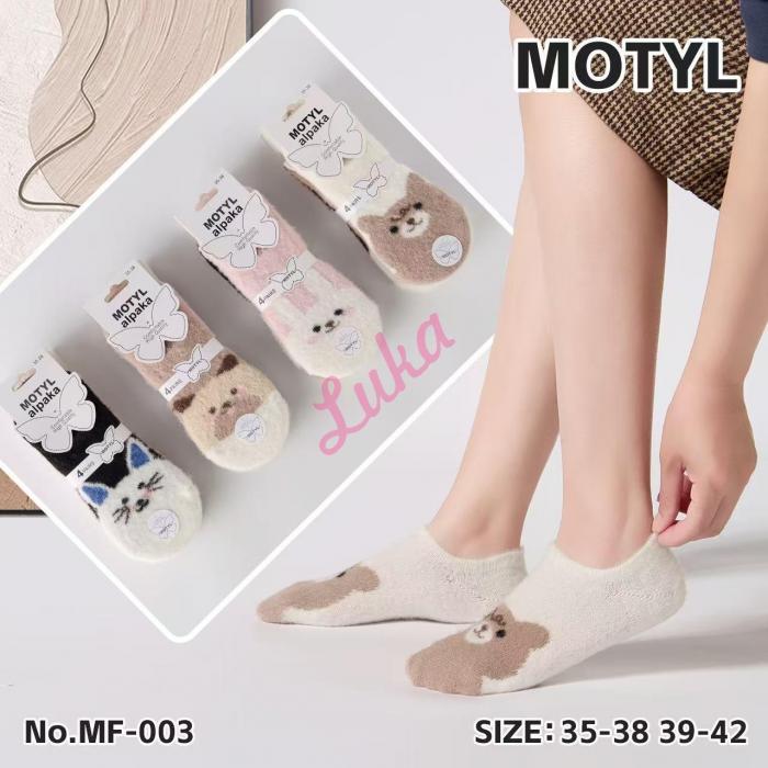 Women's low cut socks ALPAKA Motyl MF-004