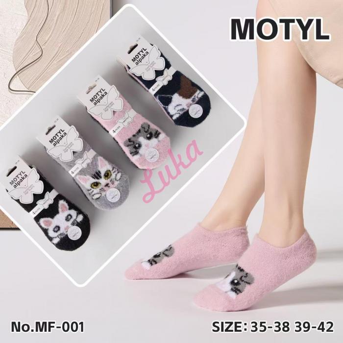 Women's low cut socks ALPAKA Motyl MF-002