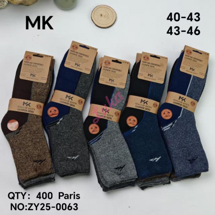 Skarpety męskie CASHMERE M&K ZY25-0064