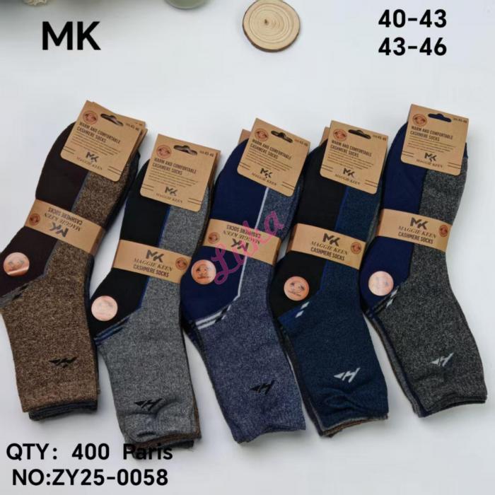 Skarpety męskie CASHMERE M&K ZY25-0057