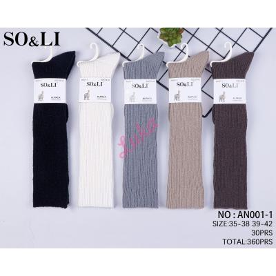 Podkolanówki damskie ALPACA So&Li AN001-7