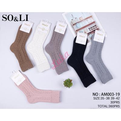 Skarpety damskie ANGORA SO&LI AM003-18