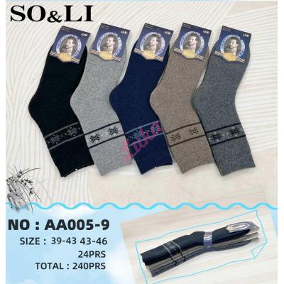 Men's socks ANGORA SO&LI AA005-10