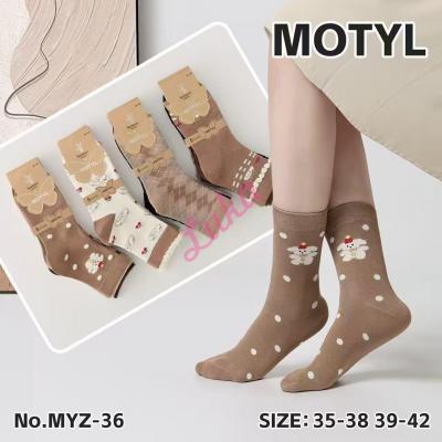 Women's socks bamboo Motyl MYZ-36