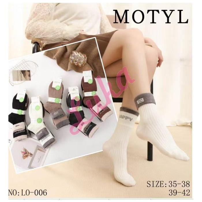 Women's low cut socks ALPAKA Motyl MF-2674
