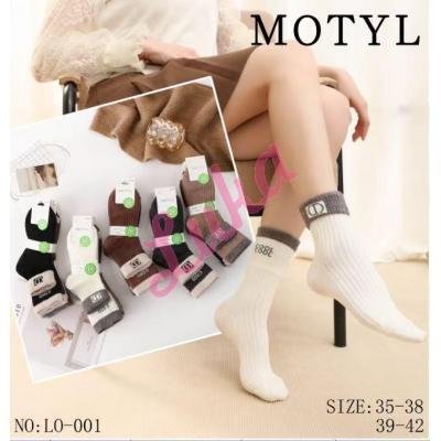 Women's low cut socks ALPAKA Motyl LO-006