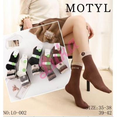 Women's low cut socks ALPAKA Motyl LO-001