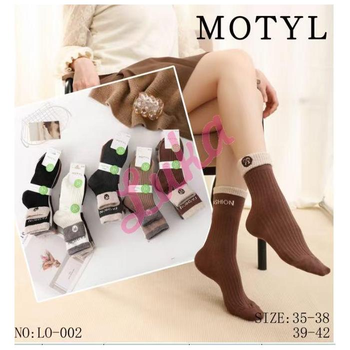 Women's low cut socks ALPAKA Motyl LO-001