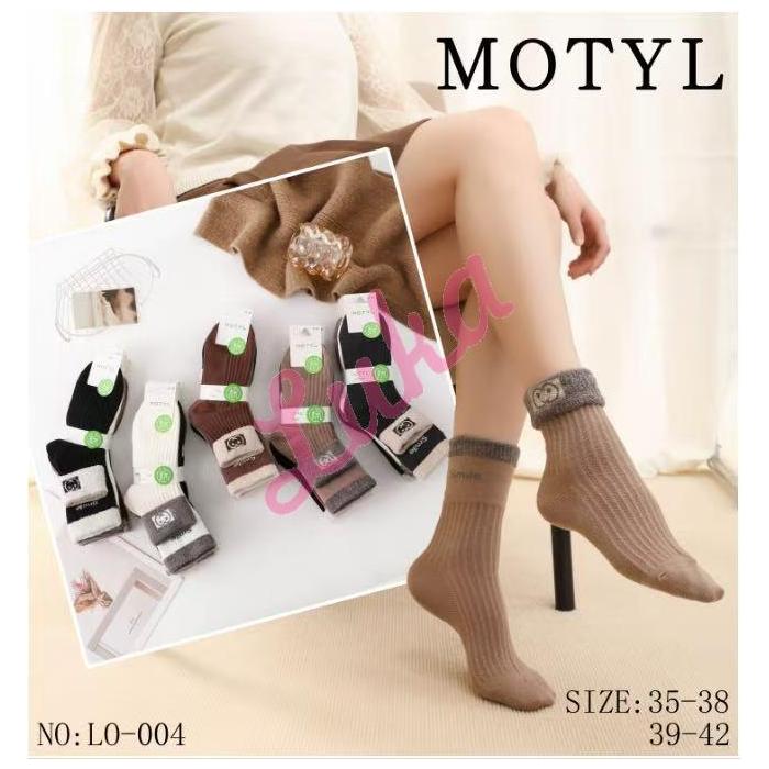 Women's low cut socks ALPAKA Motyl LO-002