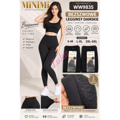 Legginsy damskie ocieplane Minimi WW9835 3XL-6XL