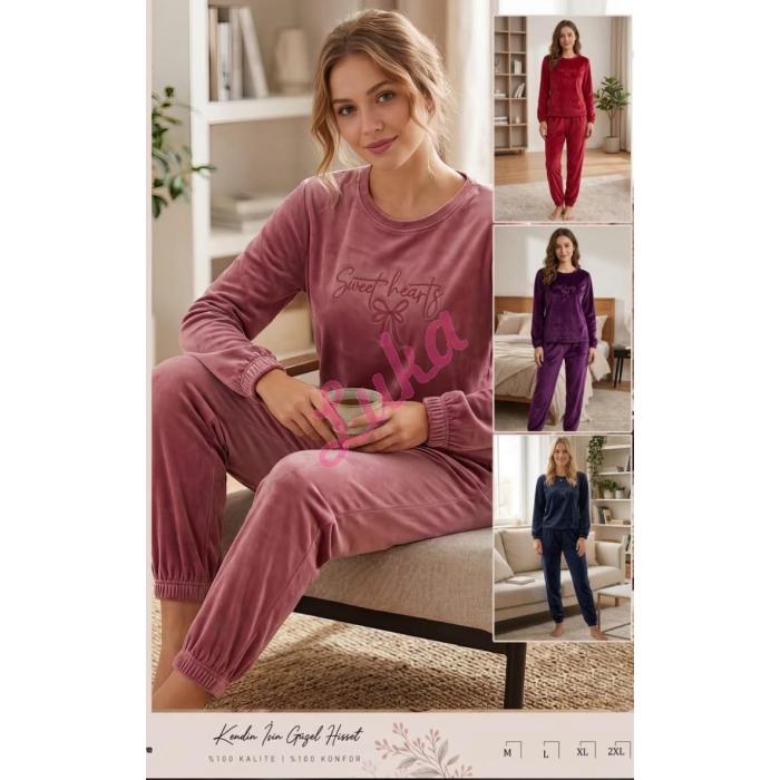 Women's turkish pajamas Asma 1738 welur