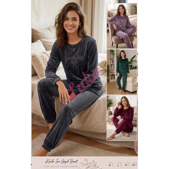 Women's turkish pajamas Asma 1739 welur